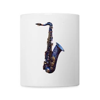 Saxophon - Tasse - Weiß - Vorne