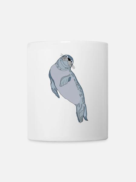 Robbe Seehund - Tasse - Weiß
