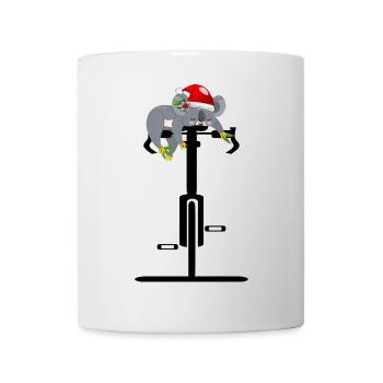 NOËL VÉLO CYCLISME KOALA BEAR - Mug blanc - blanc - Devant