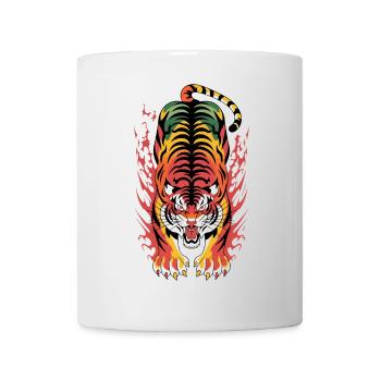 Blazing Tiger Flame Splash - Mug - white - Front