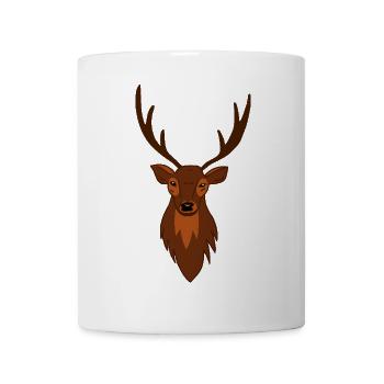 Hirsch Rehbock Reh Wald Jäger - Tasse - Weiß - Vorne