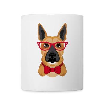 Chien intelligent : conception de chien pimpant - Mug blanc - blanc - Devant