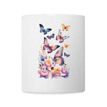 Magie des papillons - Art, couleurs et élégance - Mug blanc - blanc - Devant