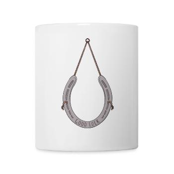 Horseshoe to bring you good luck - Mug - white - Front