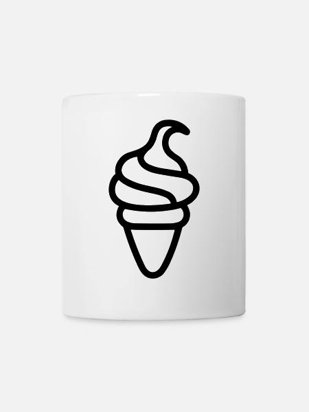 Eis - Tasse - Weiß