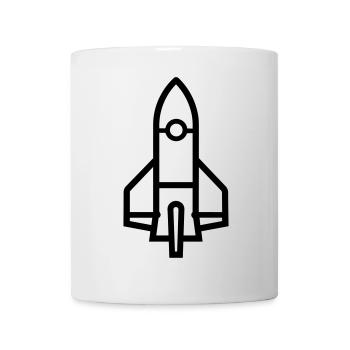 Fusée - Mug blanc - blanc - Devant