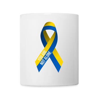 Support Ukraine Peace Design - Not Alone - Mug - white - Front