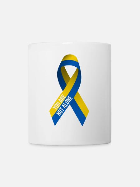 Soutenez le projet de paix en Ukraine - pas seul - Mug blanc - blanc