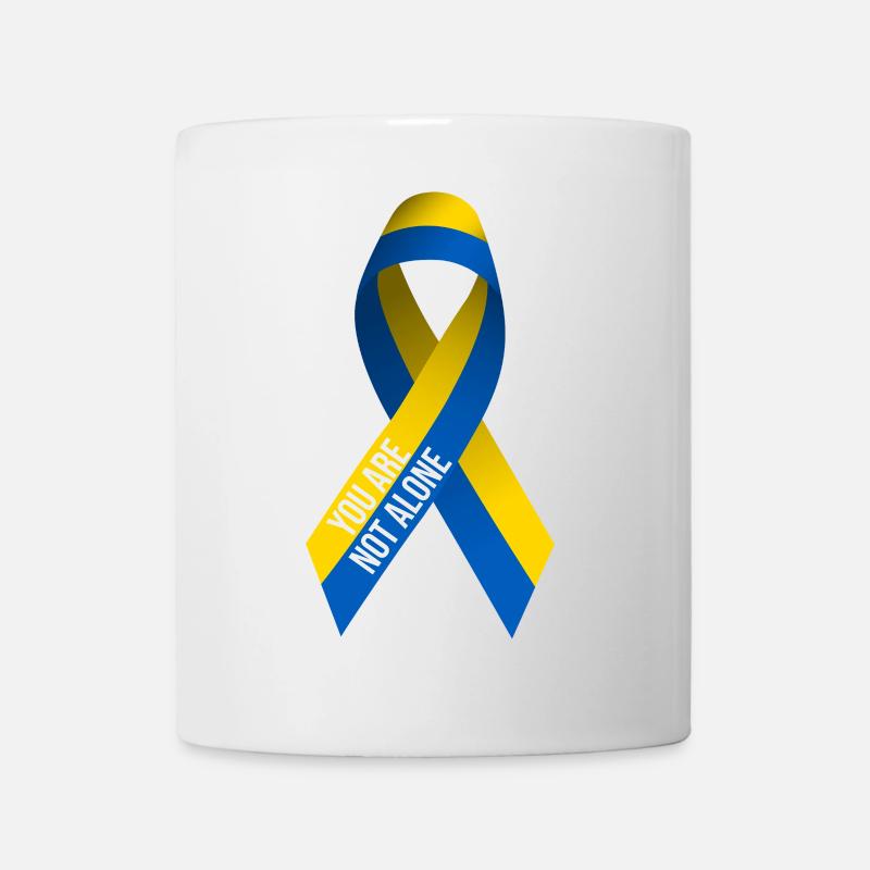 Soutenez le projet de paix en Ukraine - pas seul - Mug blanc - blanc
