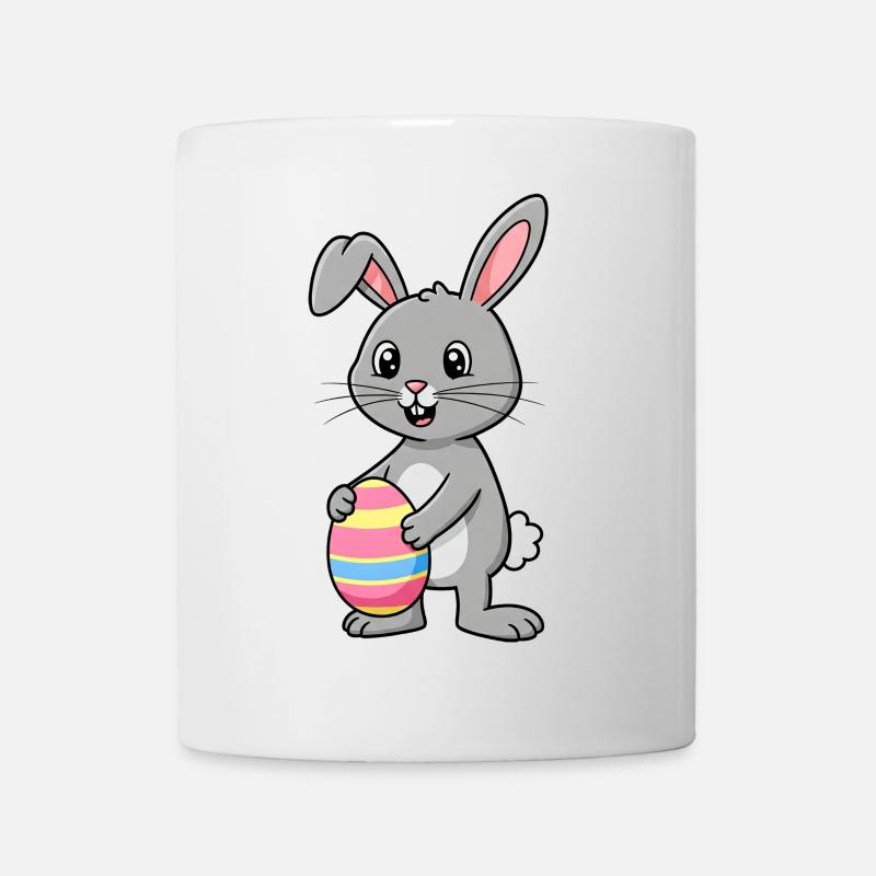 Lapin de Pâques de dessin animé animalier - Mug blanc - blanc