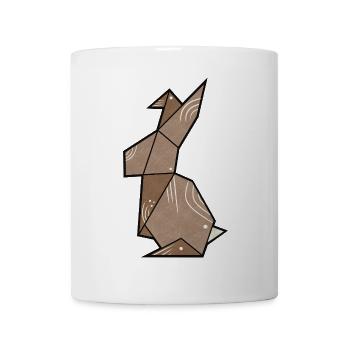 Origami Hase schlicht - Tasse - Weiß - Vorne