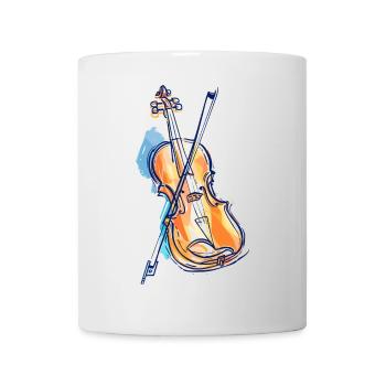 Violin Drawing - Mug - white - Front