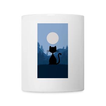 Cat in the moonlight - Mug - white - Front