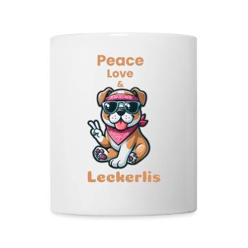 Niedlicher Hund mit Bandana und Sonnenbrille - Tasse - Weiß - Vorne