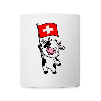 Schweizer Kuh - Tasse - Weiß - Vorne