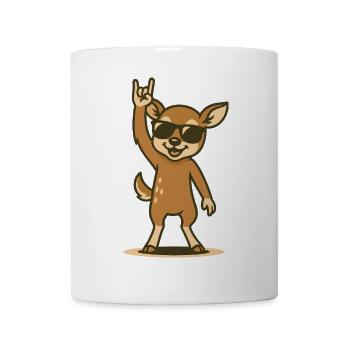 Cool muntjac baby with sunglasses - Mug - white - Front