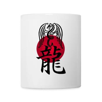 Schwarzer Drache von Japan - Tasse - Weiß - Vorne