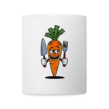 Karotte - Tasse - Weiß - Vorne