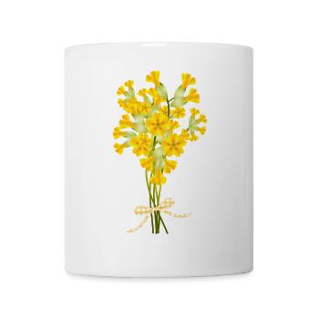 Cowslip Bouquet - Spring Illustration - Mug - white - Front