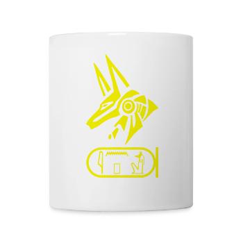 Egyptian god Anubis (yellow) - Mug - white - Front