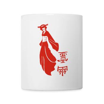 Roter japanischer Geist - Tasse - Weiß - Vorne