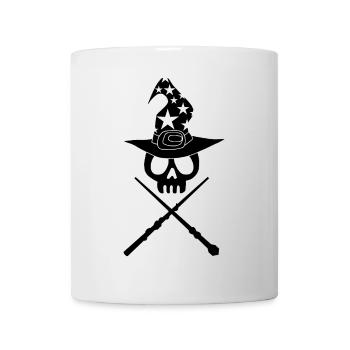 Crâne du magicien noir - Mug blanc - blanc - Devant