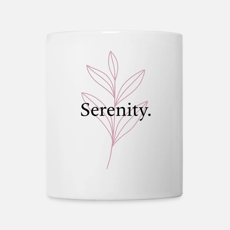 Illustration minimaliste "Serenity" – Art végétal - Mug blanc - blanc