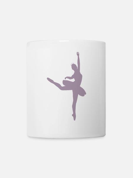 Silhouette de ballet minimaliste ballerine femme - Mug blanc - blanc