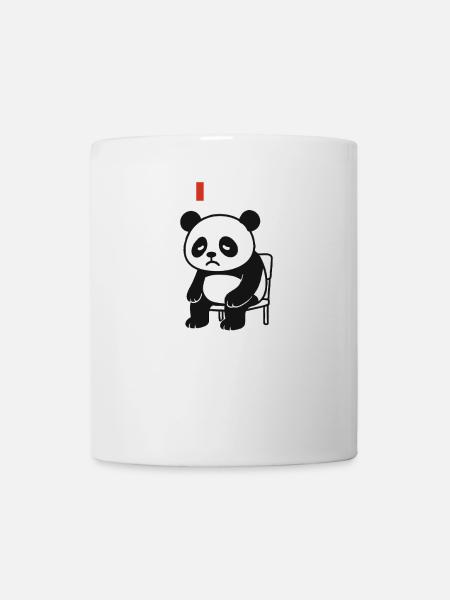 social battery low panda - Tasse - Weiß
