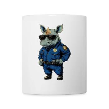 Rhinos Police / Policier Rhino - Mug blanc - blanc - Devant