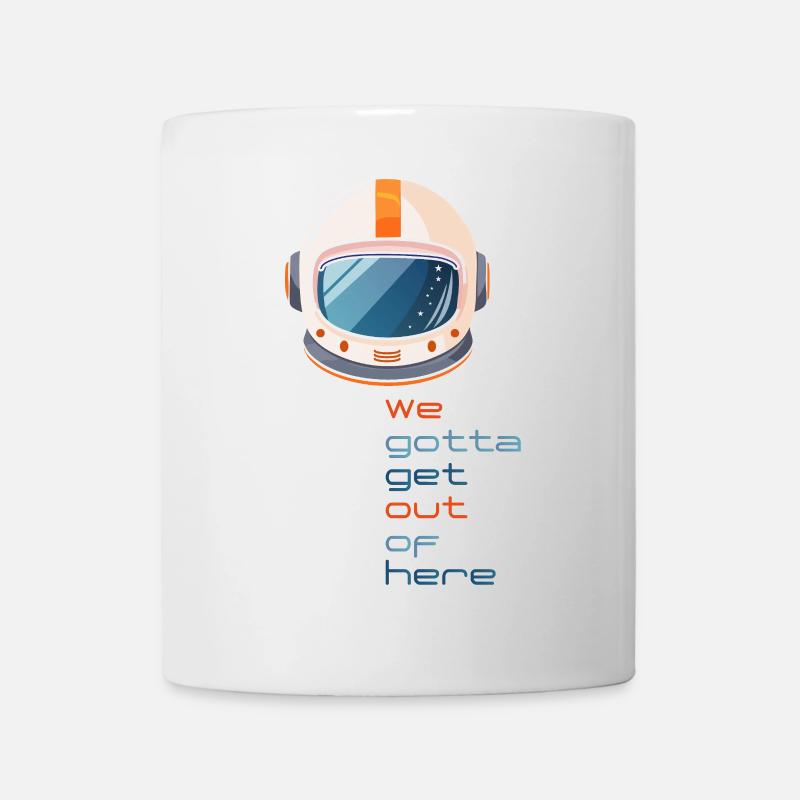 retro spacehelmet we gotta get out of here - Mug - white