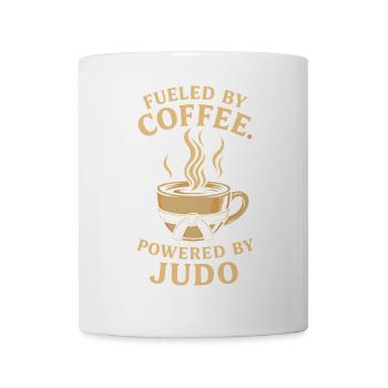 Getankt von Kaffee Angetrieben von Judo - Tasse - Weiß - Vorne
