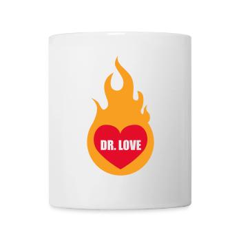 Dr. Love | Herz | Heart | Feuer | Fire | hot | - Mug blanc - blanc - Devant