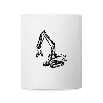 Pince de démolition pour pelle noire - Mug blanc - blanc - Devant