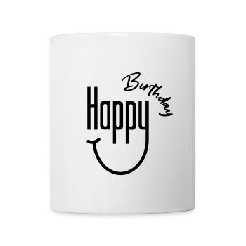 Happy Birthday Smile - Tasse - Weiß - Vorne