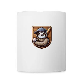 Conception de sports de baseball et de softball cool Sloth - Mug blanc - blanc - Devant