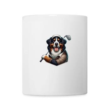 Lustiger Bernese Mountain Dog Golfer - Tasse - Weiß - Vorne