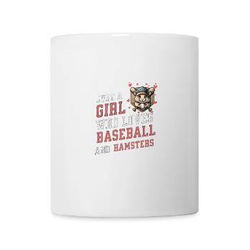 Girl Loves Baseball Hamster Sports - Mug - white - Front