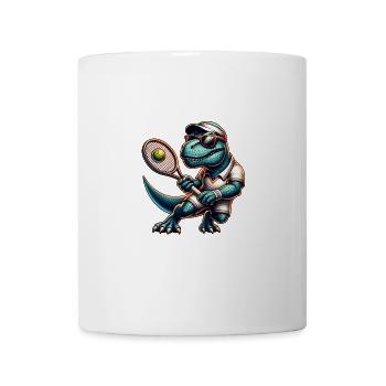 Dinosaur Tennis Player Dino Boy Sport - Mug - white - Front