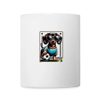 Dackel Fußballspieler Wiener Hund Fan - Tasse - Weiß - Vorne