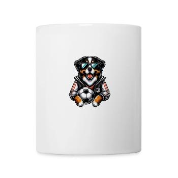 Bernhadiner Fußballspieler Ball Champion Fan - Tasse - Weiß - Vorne