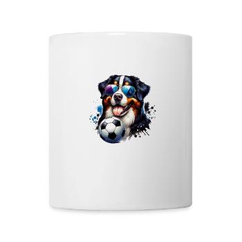 Bernhardiner Fußballspieler Fan Champion Ball - Tasse - Weiß - Vorne