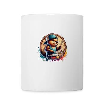 Biber Trommler Nagetier Schlagzeug Sticks - Tasse - Weiß - Vorne