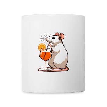 Maus Ratte Aperitif Aperoli Spritz Campari Drink - Tasse - Weiß - Vorne