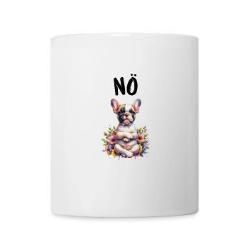 Französische Bulldogge Spruch Nö Hundeliebhaber - Tasse - Weiß - Vorne