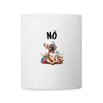Französische Bulldogge Spruch Nö Hundeliebhaber - Tasse - Weiß - Vorne