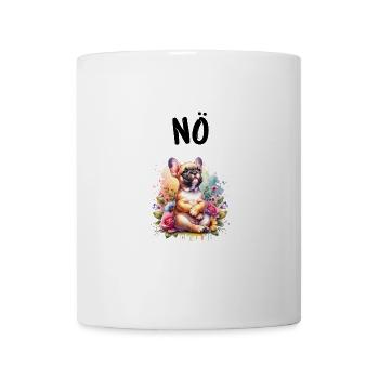 Französische Bulldogge Spruch Nö Hundeliebhaber - Tasse - Weiß - Vorne
