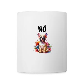 Französische Bulldogge Spruch Nö Hundeliebhaber - Tasse - Weiß - Vorne