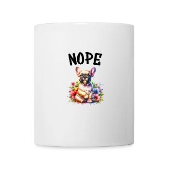 Bouledogue français disant non, amoureux des chiens - Mug blanc - blanc - Devant