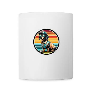 Lustiger Golfhund Dackel Golfer Golfen - Tasse - Weiß - Vorne